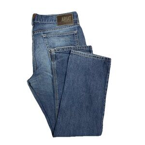 Ariat M2 Mens 32x32 Blue Denim Jeans Traditional Relaxed Bootcut 3D Garby